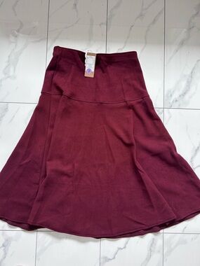 NWT OGL burgundy midi skirt